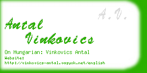 antal vinkovics business card